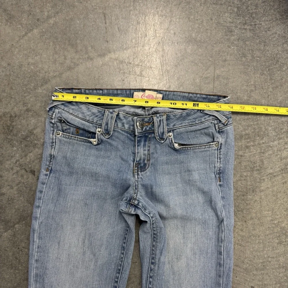 Low Rise Flare Jeans Candies Womens Size 5 Blue Bootcut Y2K Denim